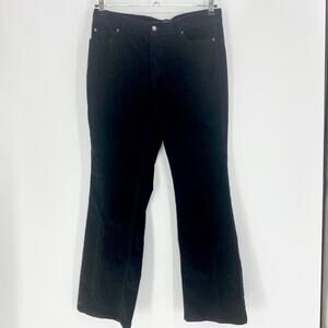 THE LIMITED Womens Black Micro-Corduroy Size 12 Drew Fit Mid Rise Boot Cut Pants